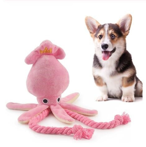 🦑 Giocattolo da Masticare per Cani – Modello Calamaro