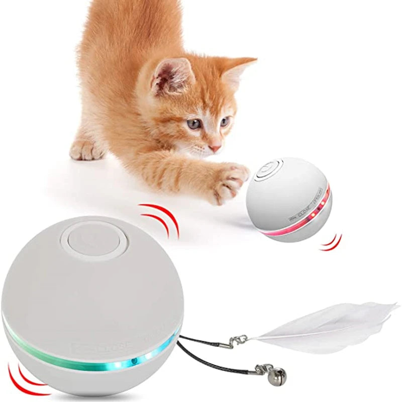 Giocattolo elettrico per gatti con luci LED, divertente e colorato
