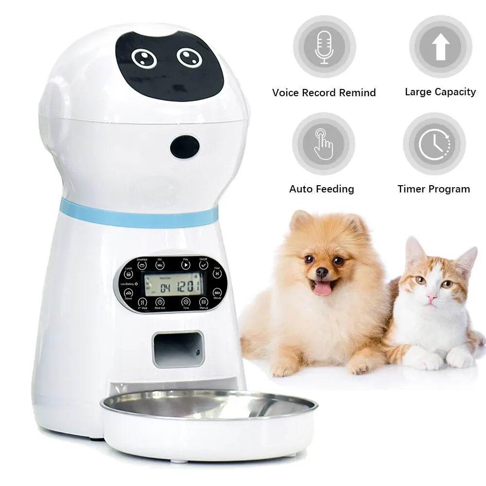 Robot per l’alimentazione degli animali domestici.