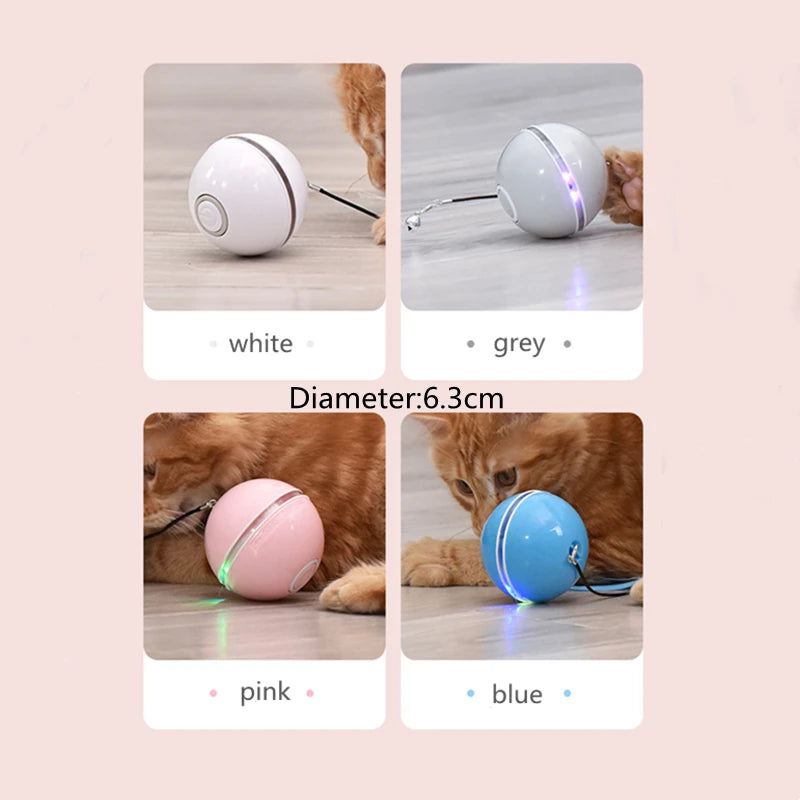 Giocattolo elettrico per gatti con luci LED, divertente e colorato