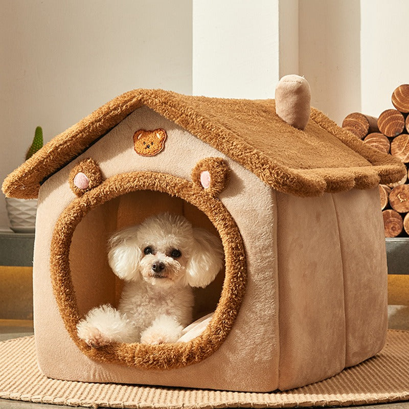 Letto per Cani a Forma di Casetta Pieghevole – Comodo e Pratico